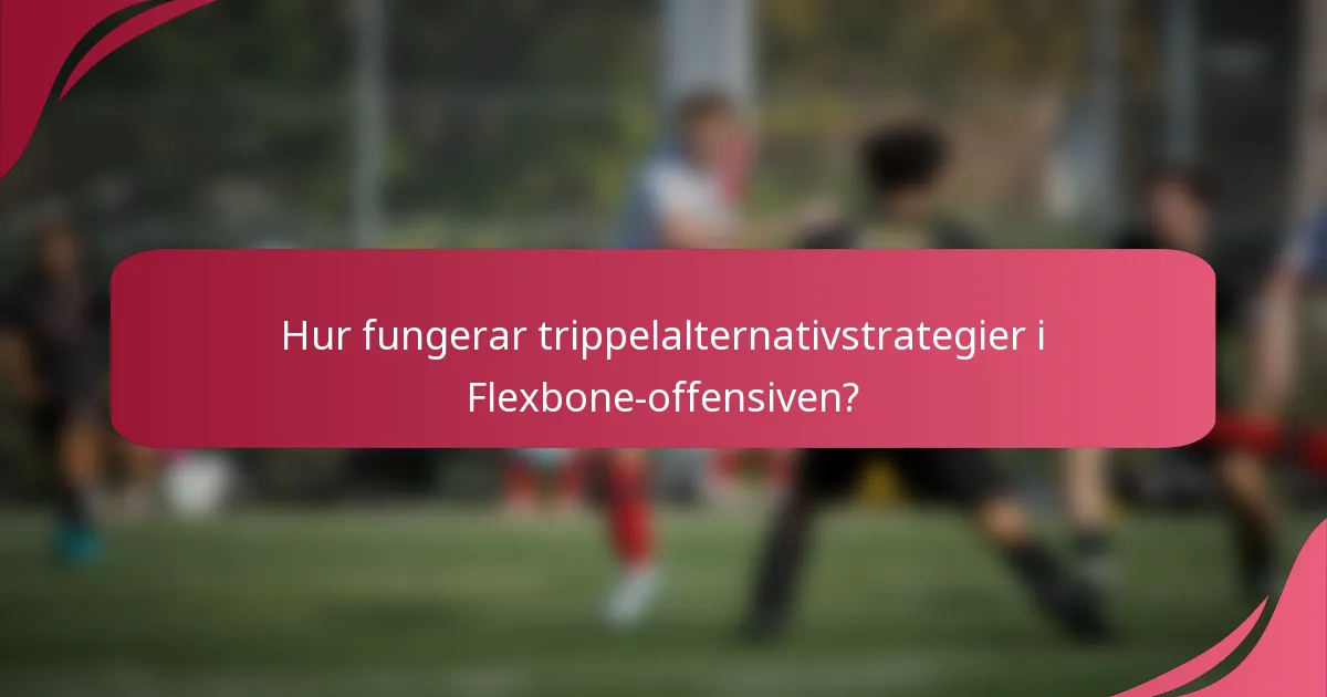 Hur fungerar trippelalternativstrategier i Flexbone-offensiven?